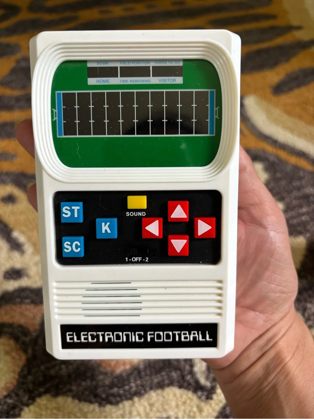 Vintage Mattel Electronic Football Handheld Game - White/Green